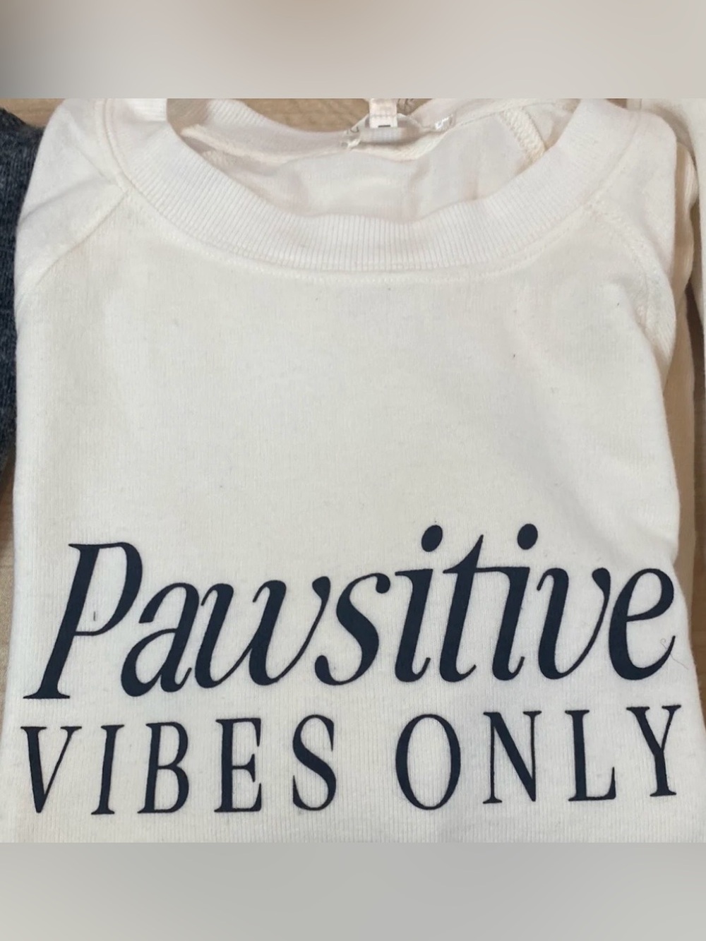 Z Supply New Pawsitive Vibes Only White Super soft lightweight sweatshirt  small